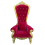 Fauteuil de Père Noël en bois doré et velours rouge – 1,80 m