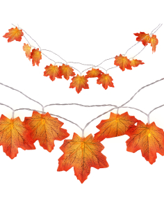 Guirlande lumineuse feuilles d’automne – Décoration LED pour Halloween et Noël 2