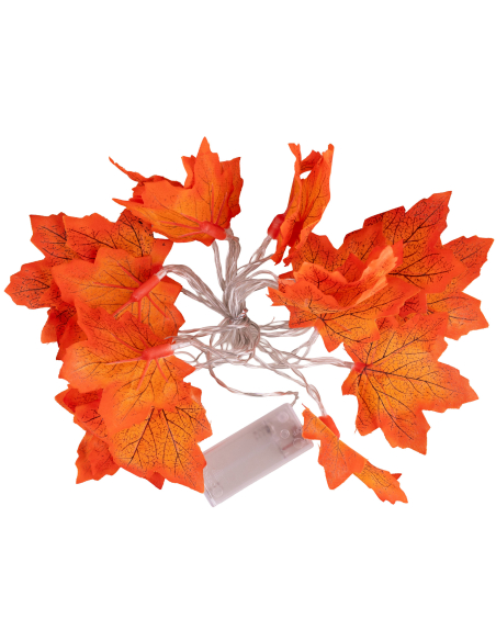 Guirlande lumineuse feuilles d’automne – Décoration LED pour Halloween et Noël