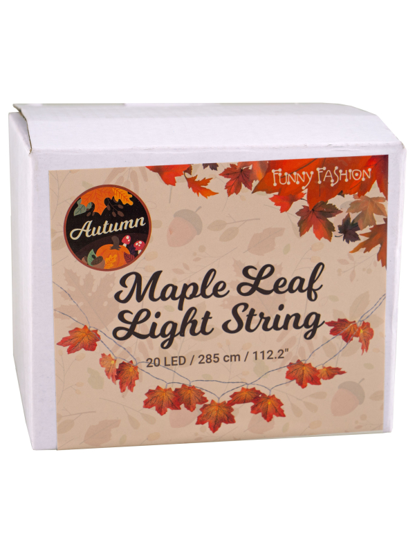 Guirlande lumineuse feuilles d’automne – Décoration LED pour Halloween et Noël
