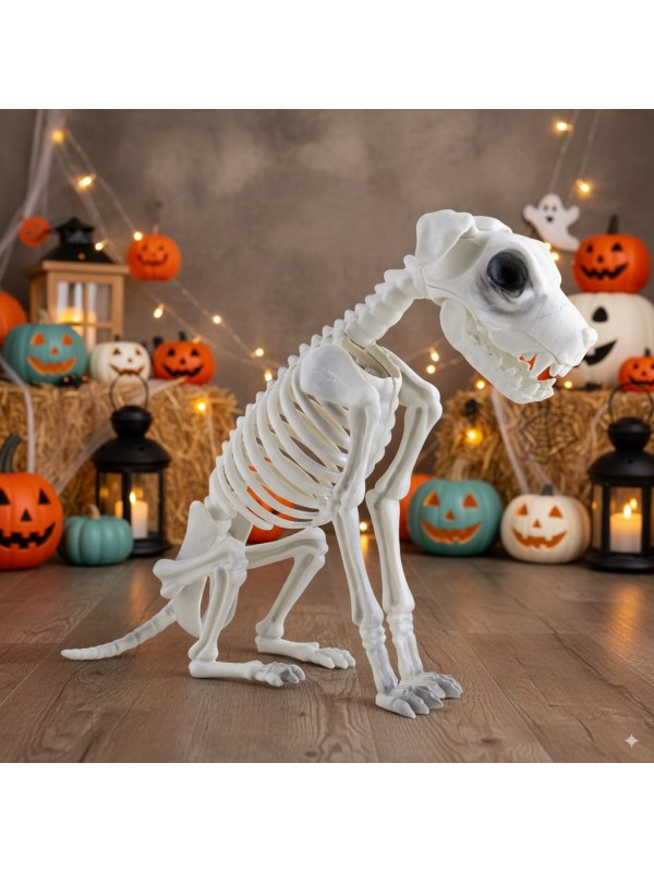 Squelette de Chien Zombie: Une Décoration Halloween Qui Fait Sensation !
