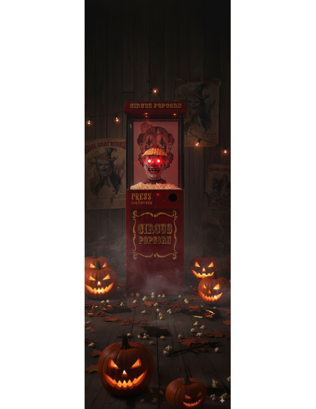 Clown Effrayant Animé halloween dans distributeur de pop corn