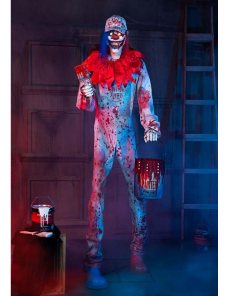 Automate Halloween Arty, le Clown 213 cm qui peint avec du sang