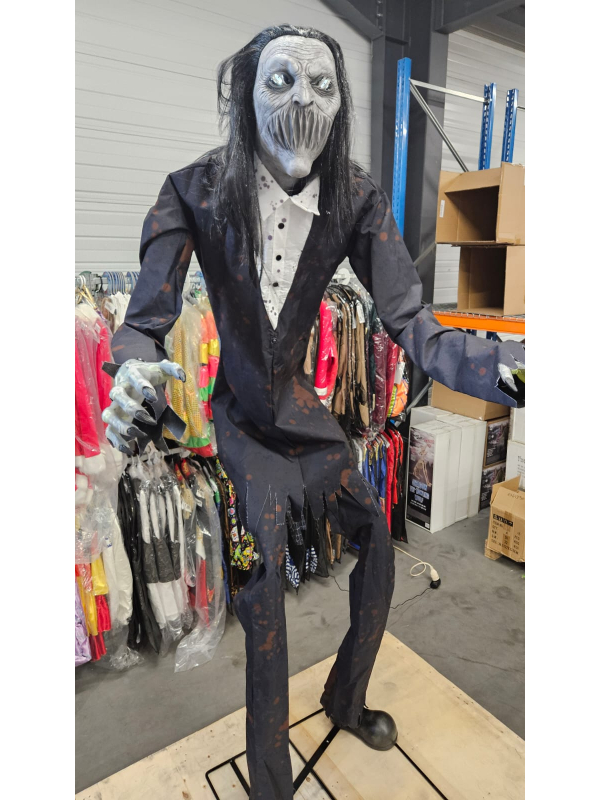 Automate Halloween Animé : Croque-Mort du Cimetière Hanté - 230 cm avec Lumières et Son