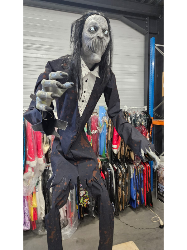Automate Halloween Animé : Croque-Mort du Cimetière Hanté - 230 cm avec Lumières et Son