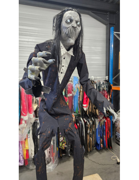 Automate Halloween Animé : Croque-Mort du Cimetière Hanté - 230 cm avec Lumières et Son