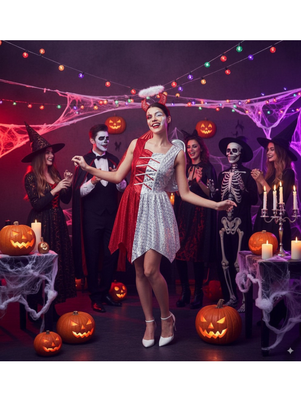 Déguisement Mi-Ange Mi-Démon Femme – Costume Original Halloween