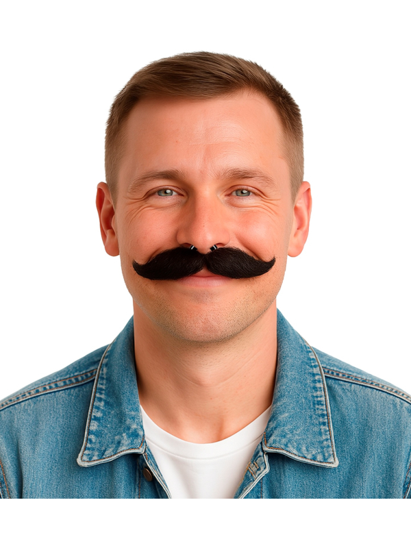 Moustache Noire Modulable – Accessoire Humour & Cosplay