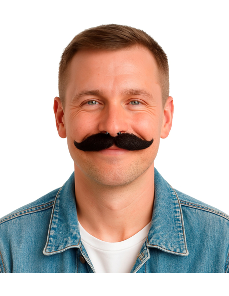 Moustache Noire Modulable – Accessoire Humour & Cosplay