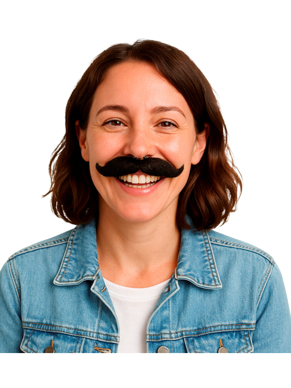 Moustache Noire Modulable – Accessoire Humour & Cosplay