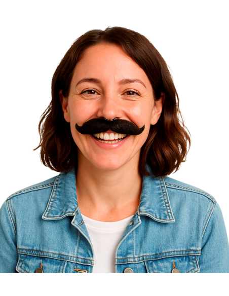 Moustache Noire Modulable – Accessoire Humour & Cosplay