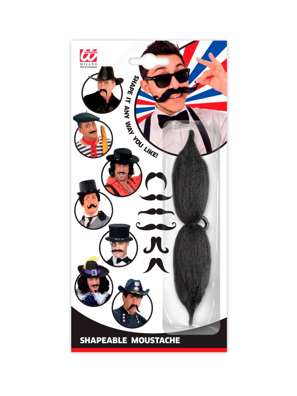 Moustache Noire Modulable – Accessoire Humour & Cosplay