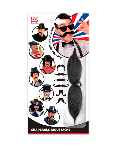 Moustache Noire Modulable – Accessoire Humour & Cosplay