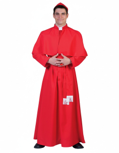 Déguisement de Cardinal – Soutane Rouge avec Calotte et Écharpe 2