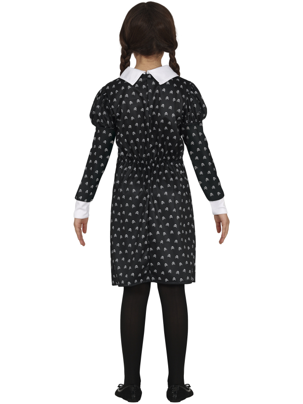 Déguisement robe noire enfant – Style gothique Mercredi