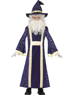 Déguisement Sorcier enfant – Style Merlin (tunique + chapeau + ceinture) 2