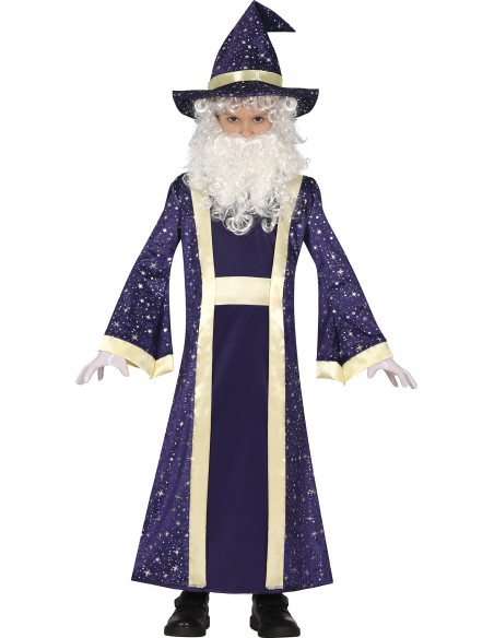 Déguisement Sorcier enfant – Style Merlin (tunique + chapeau + ceinture)