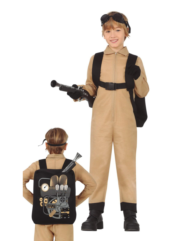 Déguisement enfant chasseur de fantômes – Combinaison + sac à dos