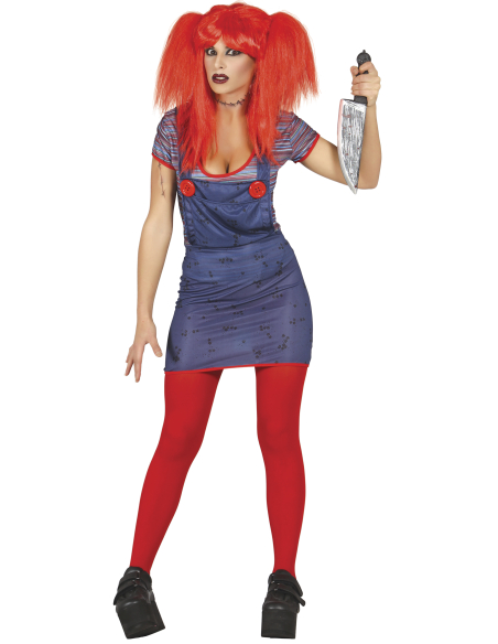 Déguisement poupée tueuse femme – Style Chucky (générique, non officiel)