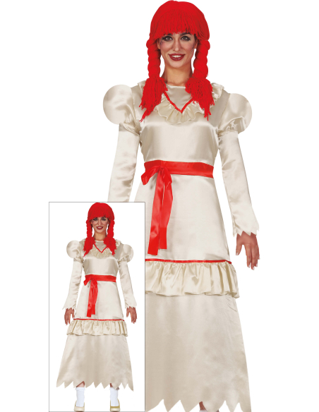 Déguisement poupée tueuse femme – style Annabelle (générique, non officiel)