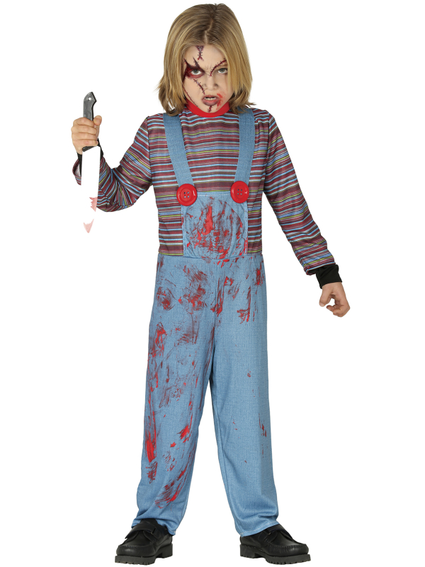 Déguisement Chucky enfant générique – Poupée possédée ensanglanté