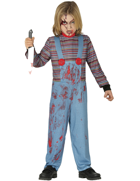 Déguisement Chucky enfant générique – Poupée possédée ensanglanté