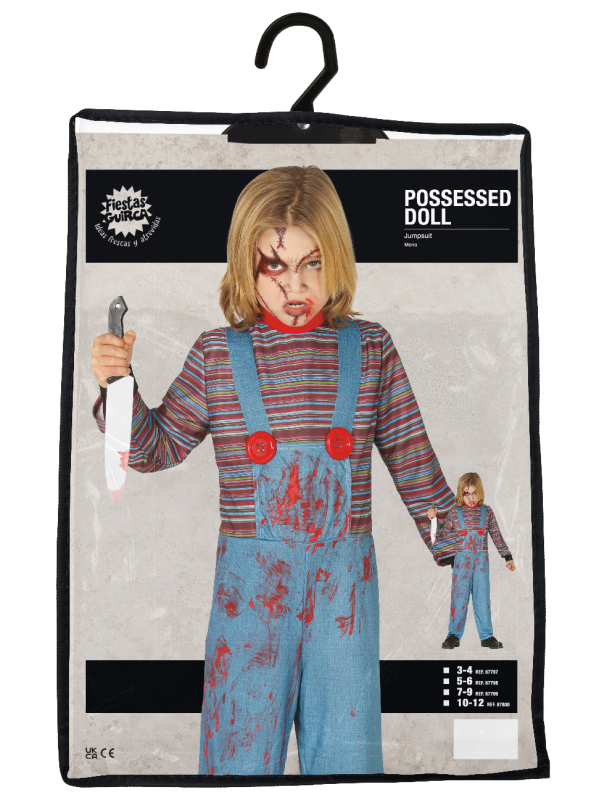 Déguisement Chucky enfant générique – Poupée possédée ensanglanté