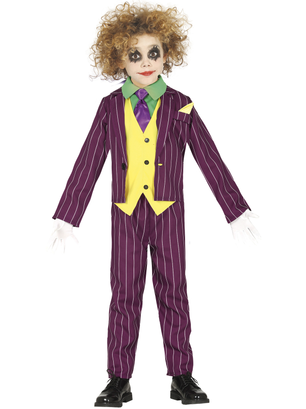 Déguisement Joker enfant violet rayé – Comme les grands, en version mini déjantée !