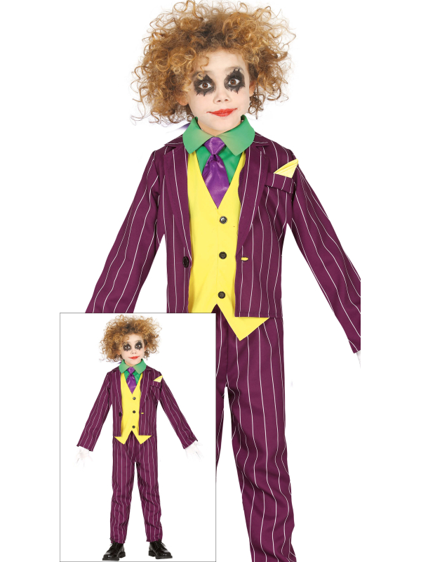 Déguisement Joker enfant violet rayé – Comme les grands, en version mini déjantée !
