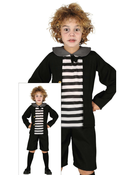 Déguisement Pugsley Addams enfant – Costume officiel du frère de Mercredi