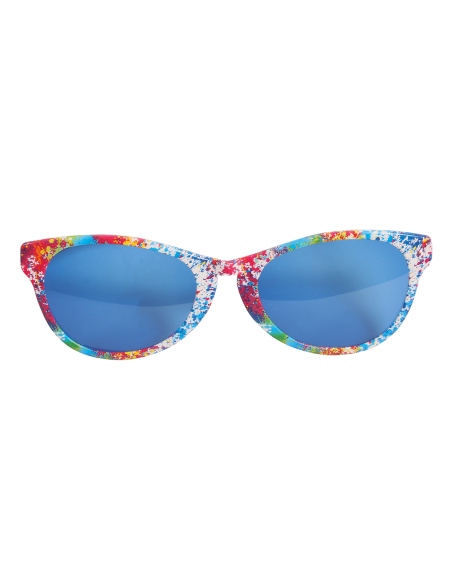 Lunettes géantes multicolores – Accessoire carnaval, humour & clown pour adulte