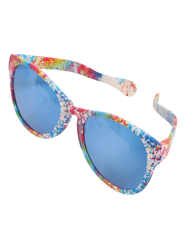 Lunettes géantes multicolores – Accessoire carnaval, humour & clown pour adulte