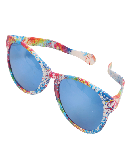 Lunettes géantes multicolores – Accessoire carnaval, humour & clown pour adulte