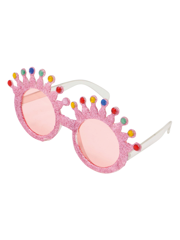 Lunettes roses à paillettes multicolores – Accessoire de fête et festival