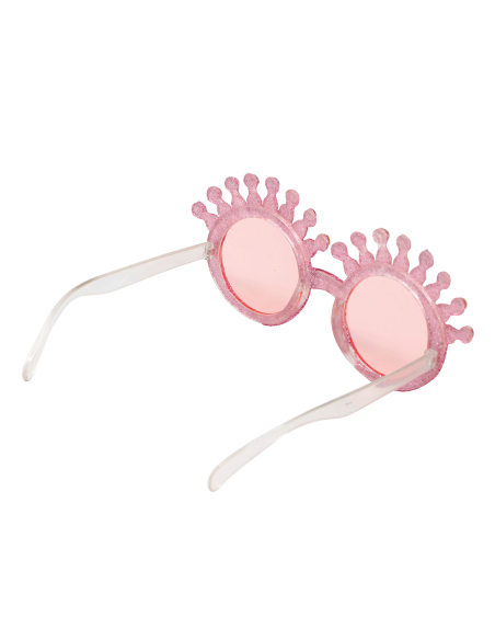 Lunettes roses à paillettes multicolores – Accessoire de fête et festival