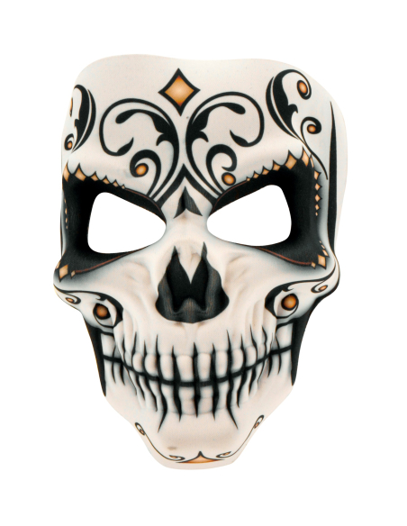 Masque en tissu Dia de los Muertos – Accessoire Halloween & Jour des Morts (adulte)