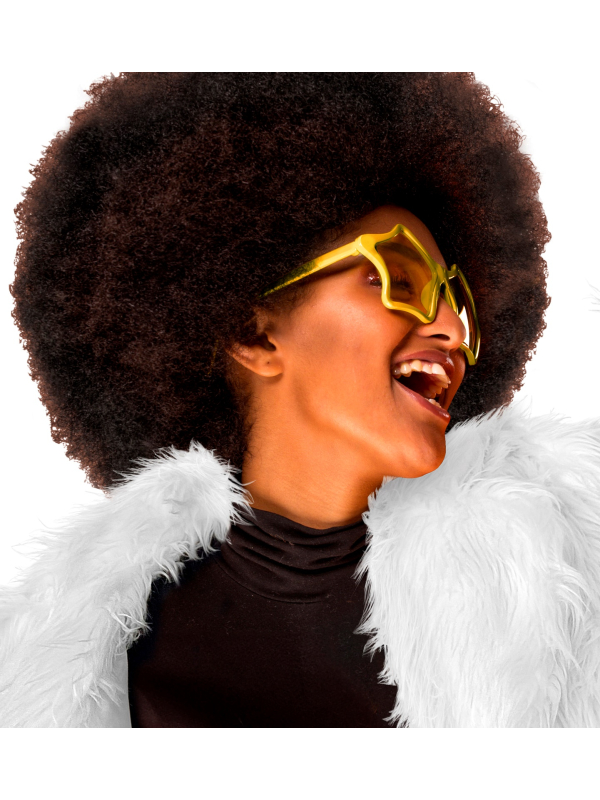 Lunettes de Soleil Étoiles Dorées – Accessoire Glamour & Festif Adulte Mixte