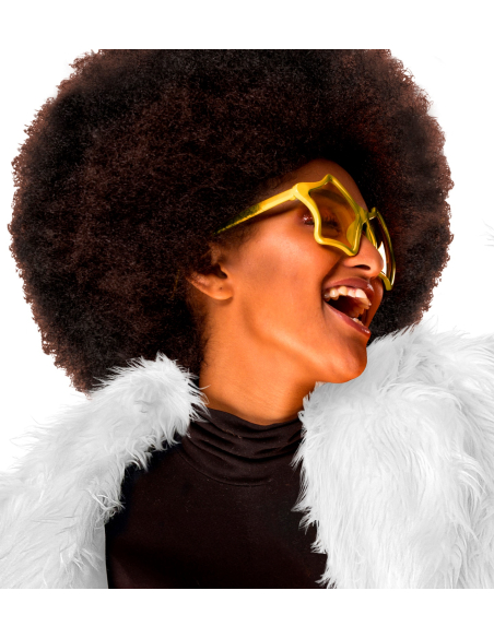 Lunettes de Soleil Étoiles Dorées – Accessoire Glamour & Festif Adulte Mixte