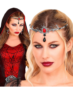 Couronne Gothique Vampiresse – Bijou de Front Élégant pour Halloween & Cosplay