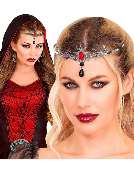Couronne Gothique Vampiresse – Bijou de Front Élégant pour Halloween & Cosplay