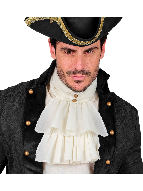 Col Jabot Écru pour Adulte – Accessoire Costume Pirate, Victorien & Steampunk