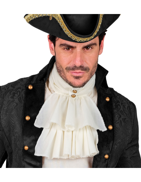 Col Jabot Écru pour Adulte – Accessoire Costume Pirate, Victorien & Steampunk