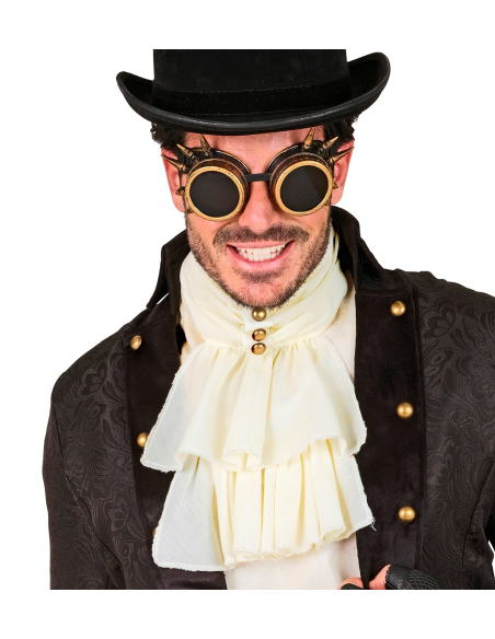 Col Jabot Écru pour Adulte – Accessoire Costume Pirate, Victorien & Steampunk