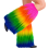 Jambières Peluche Arc-en-Ciel Deluxe – Accessoire Fluo & Festival Multicolore