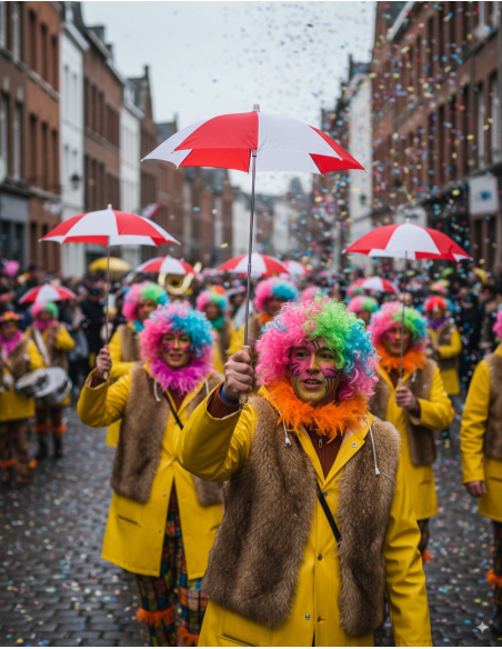 Parapluie de bande rouge & blanc – Version petit diamètre pour rigodon