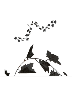 Guirlande de Feuilles Noires 180 cm – Décoration Murale Halloween en PVC 2