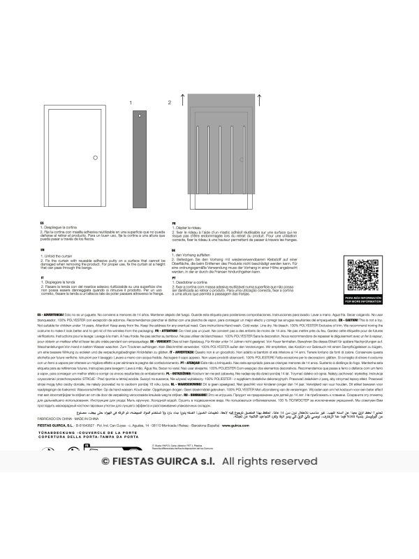 Décoration de porte Halloween – Nonne démoniaque sortant du confessional 80×180 cm