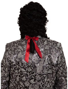 Perruque longue bouclée homme noire – Style Louis XIV, Baroque et Mousquetaire 2