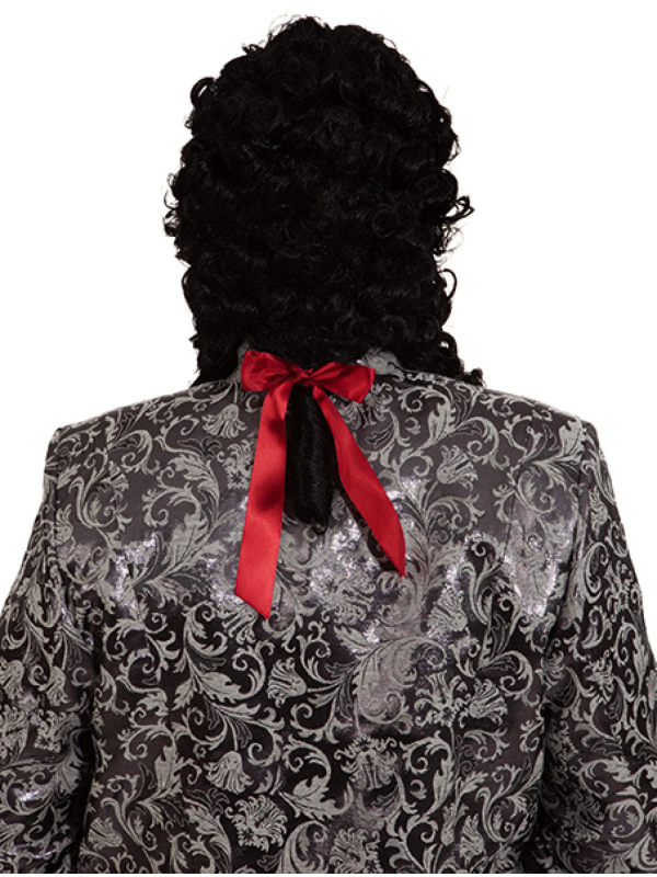 Perruque longue bouclée homme noire – Style Louis XIV, Baroque et Mousquetaire