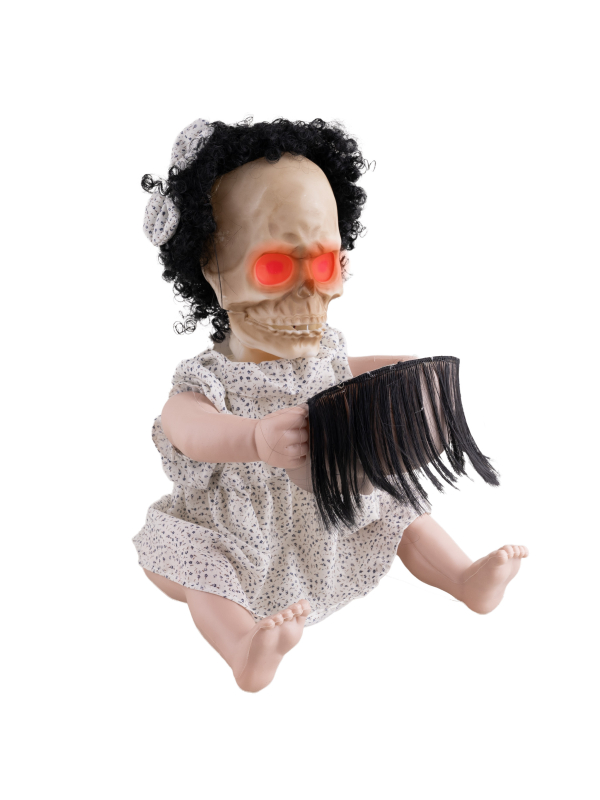 Automate Halloween : Poupée Possédée à Deux Visages - Terreur Incarnée en 40 cm